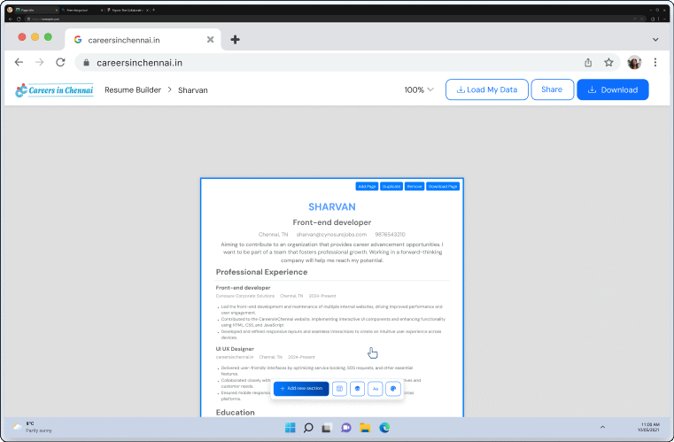 Resume Animation